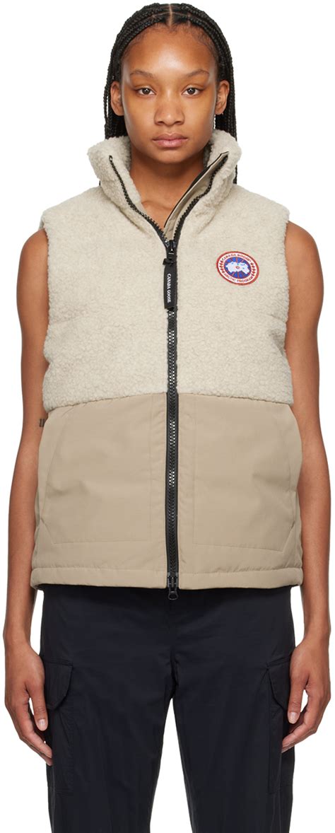 Canada Goose Beige Elora Down Vest Ssense