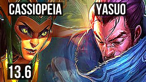 CASSIOPEIA Vs YASUO TOP 3 0 5 1100 Games 1 4M Mastery KR