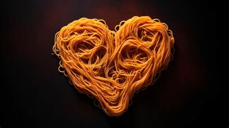 Premium Photo Spaghetti Pasta Heart Love Italian Food