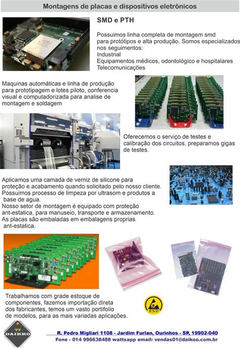 Montagem Placas Eletronicas Smd E Pth Daikko