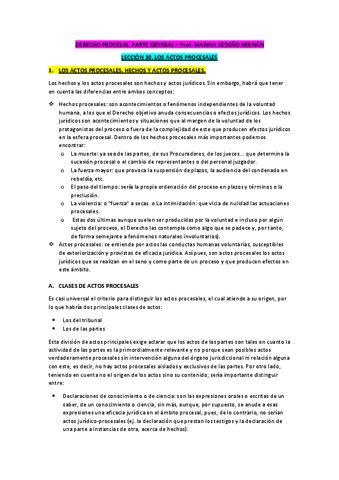 LECCION 10 LOS ACTOS PROCESALES Pdf