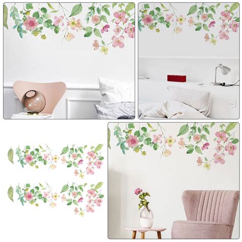 Sets Pvc Flowers Wall Sticker Plants Stickers Botanical Decor Ebay