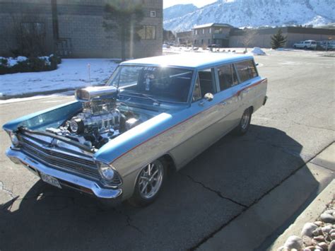 67 Chevy Nova Station Wagon Pro Street Pro Touring Muscle Car Blown 383