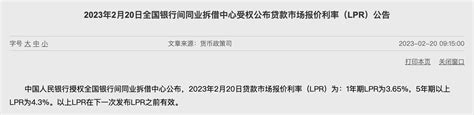 2月lpr报价出炉：1年期和5年期均维持不变