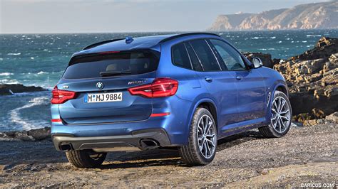 2018 Bmw X3 M40i Color Phytonic Blue Rear Three Quarter