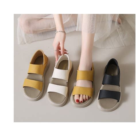 Sandal N Quai Ngang Ch T Li U Da Pu M M Thi T K Quai X Ti N L I Hot Trend Shopee Vi T Nam