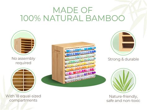 Amazon Ohuhu Bamboo Marker Organizer Wooden Desktop Storage Hold