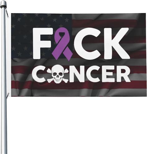 Fuck Pancreatic Cancer 3x5 Ft Flag Double Sided Decor Banner Garden Flag For