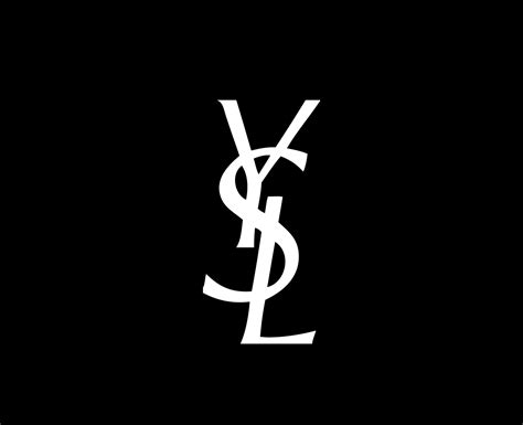 Ysl Brand Logo White Symbol Yves Saint Laurent Clothes Design Icon