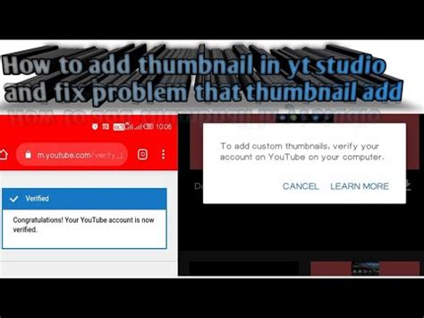 How To Add Thumbnail In Yt Studio And Fix Problem That Thumbnail Add