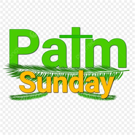 Palm Sunday Religious Clipart Png Images Palm Sunday Green Label Png