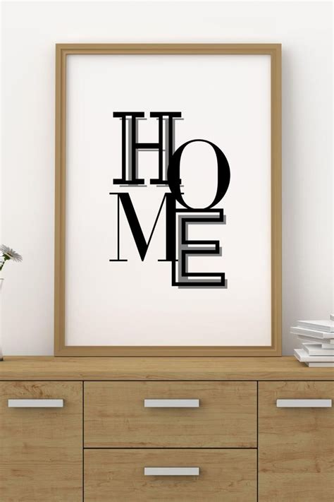 Home Sign Home Printable Home Print Printable Wall Art Home Word
