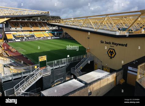 An Aerial View Molineux Stadium Home Wolverhampton Wanderers Hi Res