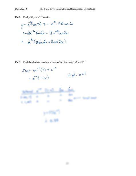 Solution Derivatives Of Exponentials With Solved Example Notes