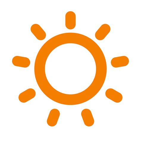 Orange Sun Icon Sunny Weather Icon Vector 26530252 Vector Art At