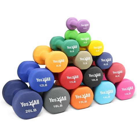 Yes4All 20 Lbs Neoprene Dumbbells With Non Slip Grip Great For Total