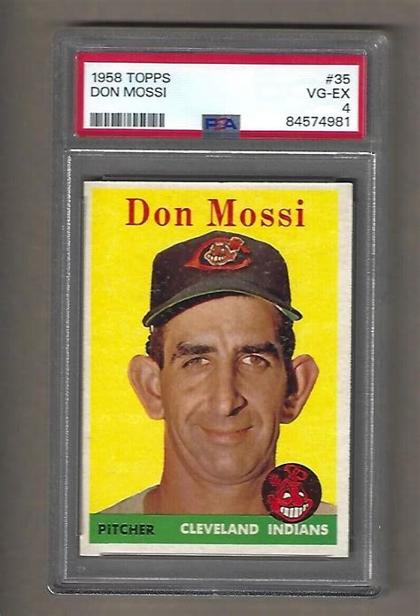 1958 TOPPS DON MOSSI 35 PSA 4 EBay