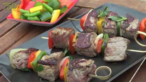 Recette De Brochettes De Boeuf La Plancha Grammes Vid O