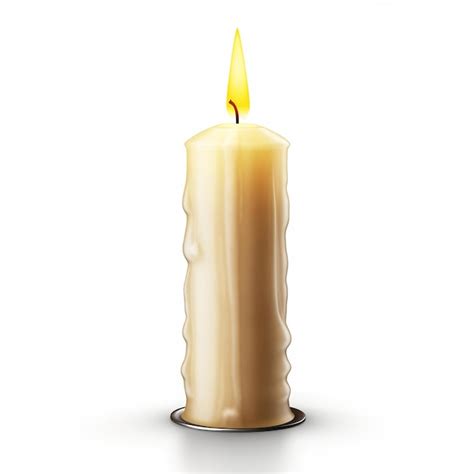 Premium Ai Image Candle Isolated On White Background