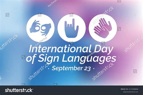 International Day Sign Languages Observed Every Stock Vector Royalty Free 2171998669