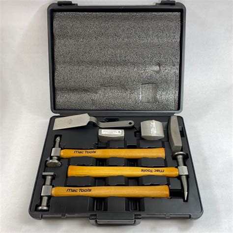 Mac Tools Pc Wooden Handled Hammer Auto Body Repair Tool Set Bts W