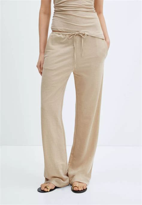 Buy Mango Wide Leg Trousers With Elastic Waist Online Zalora Malaysia