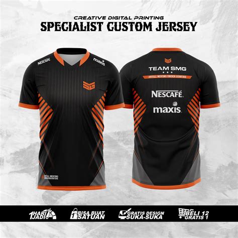 Jual Jersey Gaming Smg Away Esports Terbaru Free Nickname Full