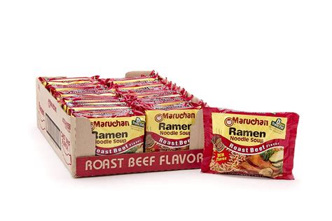 Maruchan Roast Beef Ramen Noodles 3 Oz Packaged Soup Quantity Of 24