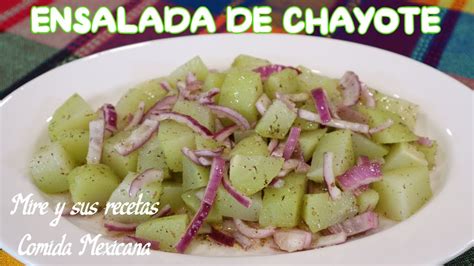 Ensalada De Chayote Receta F Cil Y R Pida Youtube