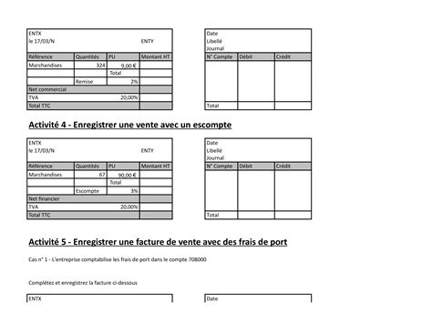 Cas Pratique Comptabilisation Des Factures De Vente Hupso