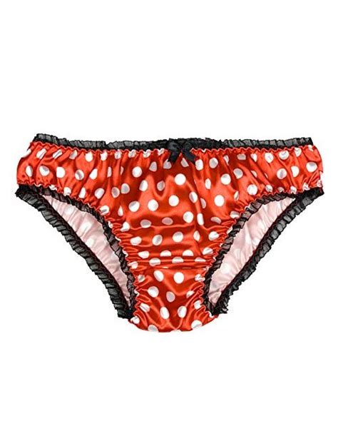 Buy Satini Women S Polkadot Tanga Bikini Satin Briefs Panties Online