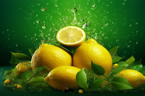 Lemon Splash With Natural Background Graphic By Motin · Creative Fabrica