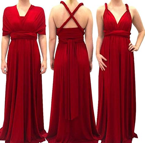 4now Fashions Long Red Infinity Dress Long Bridesmaid Dress Prom