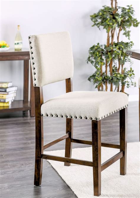 Glenbrook Brown Cherry And Ivory Counter Height Chair Set Of 2