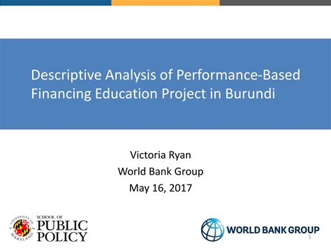 Ppt Descriptive Analysis Of Performance Based Financing Education