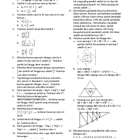 Contoh Latihan Soal Dan Pembahasan Deret Geometri Tak Hingga Kelas 11 Hot Sex Picture