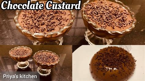 Chocolate Custard Chocolate Pudding No Gelatin Eggless Simple And Easy Dessert Recipe