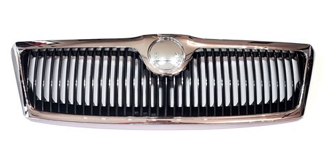 Grill Atrapa Prz D Skoda Octavia Ii Mk Chrom Czarny