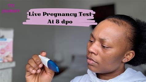 LIVE PREGNANCY TEST AT 8 Dpo TTC JOURNEY BABY 2 YouTube