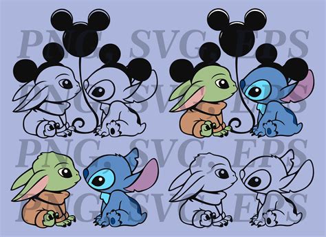 Stitch Baby Yoda Lilo And Stitch SVG Digital File, Star Wars Svg | ubicaciondepersonas.cdmx.gob.mx