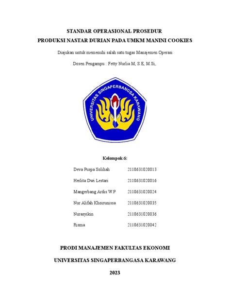 Standar Operasional Prosedur Pdf