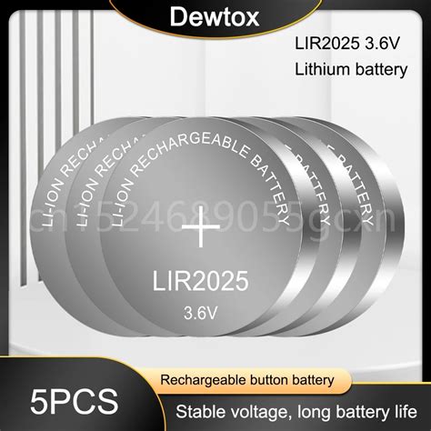 Pcs New Lir Li Ion Rechargeable Battery V Lithium Button