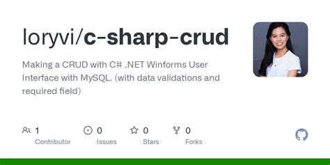 GitHub Loryvi C Sharp Crud Making A CRUD With C NET Winforms User