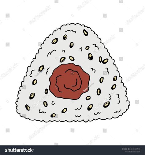 Hand Drawn Onigiri Clipart Japanese Fast Stock Vector (Royalty Free ...