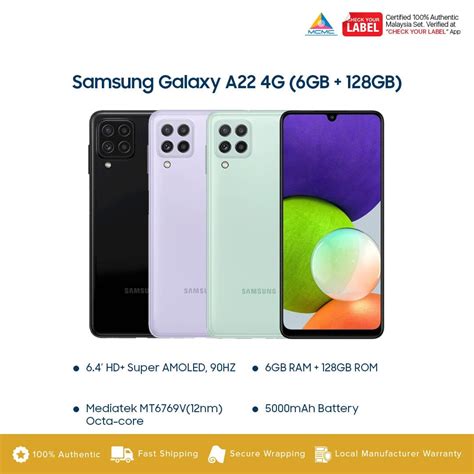 Buy Samsung Galaxy A22 4g Lte 6gb128gb In Malaysia Kts