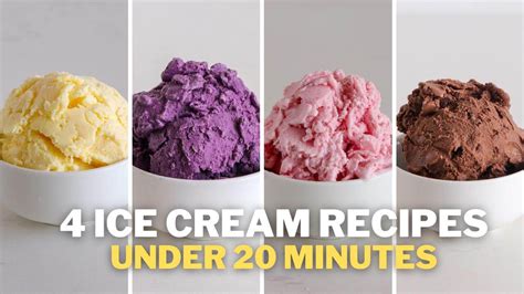 4 Easy Ice Cream Recipes Under 20 minutes - The Cooking Foodie