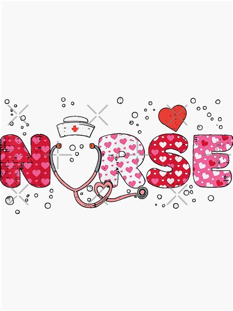 Nurse Valentines Day Valentine Er Icu Nicu Rn Nurses Women Sticker