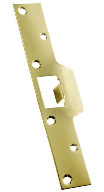 First Watch Security 1025 Latch Strike Plate Each Polished Brass