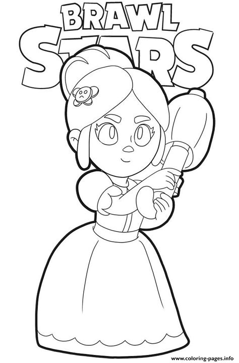 Brawl Stars Piper Coloring Page Printable