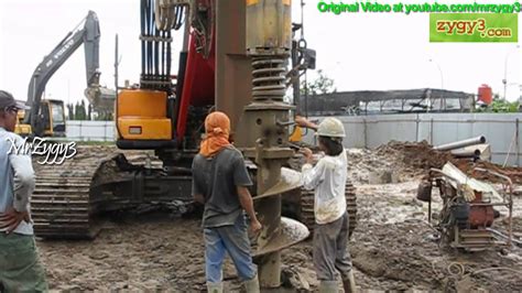 Hydraulic Rotary Piling Drill Rig Sany Sr150c Releasing Auger Youtube